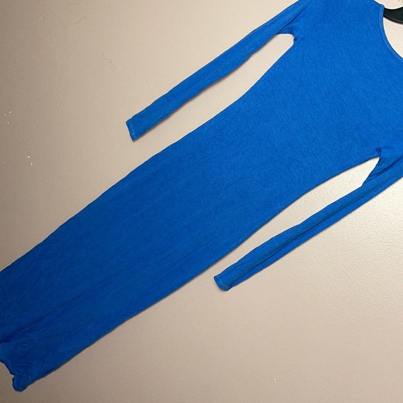 Enza Costa Silk Ribbed Scoop Back Midi Dress - Picture 3 of 10